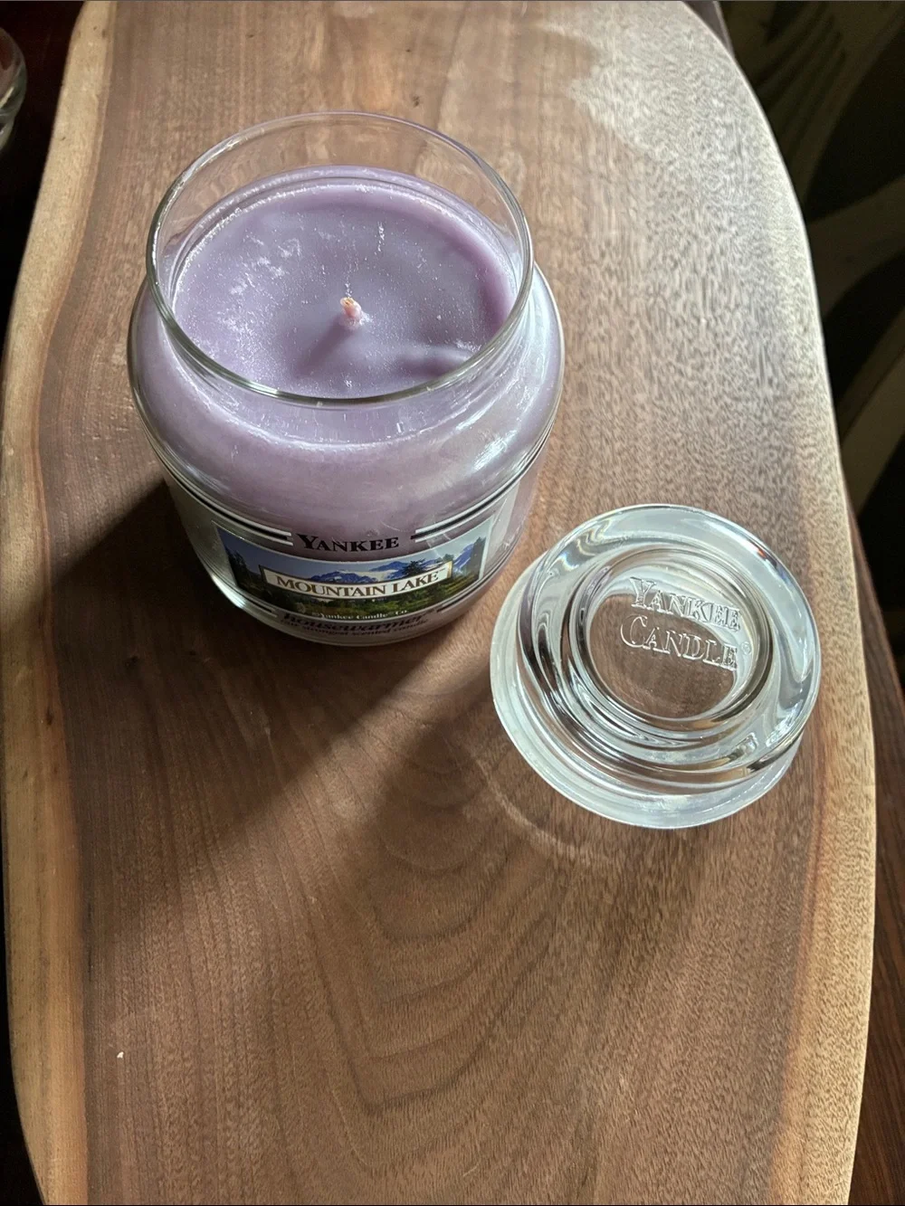 Yankee Candle Mountain Lake Scented Candle - Light Purple. Retired scent